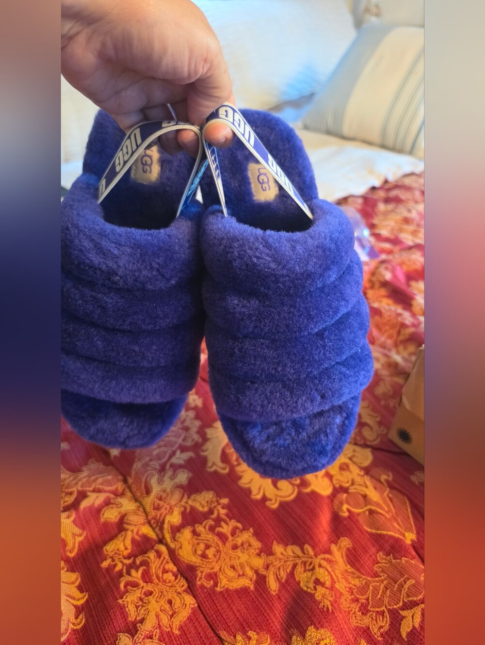 UGG Cozy Fuzz Slider in Purple Color - Picture 9 of 13
